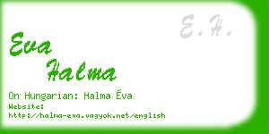 eva halma business card