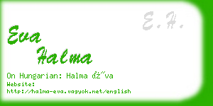 eva halma business card